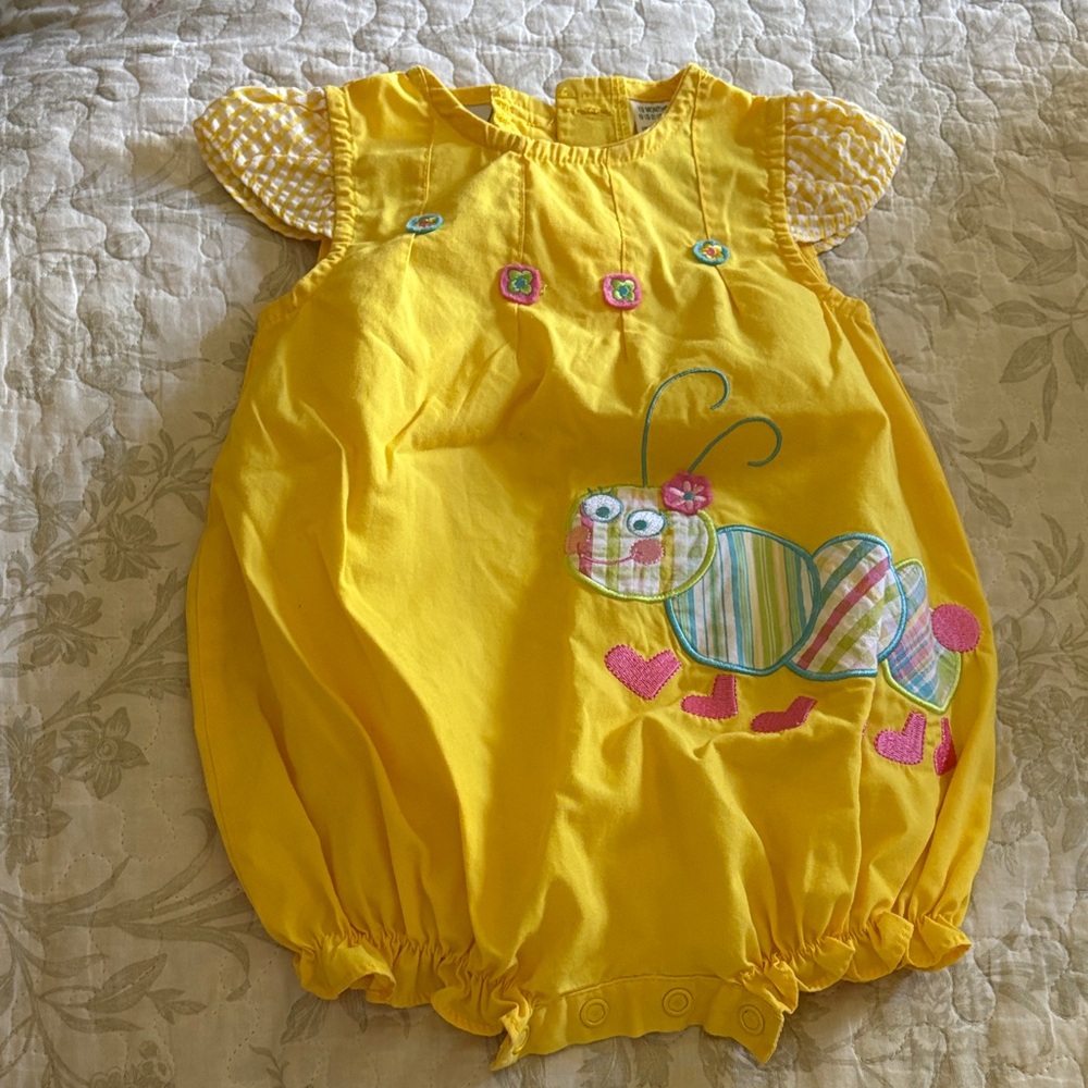 Okie Dokie Yellow Caterpillar One Piece